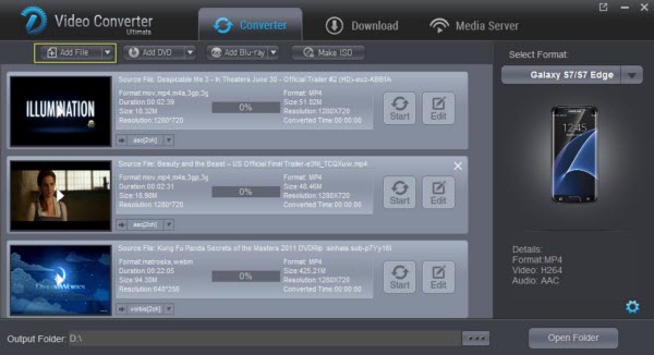 convert downloaded movies to Galaxy S8