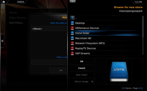 Search for the folder