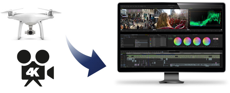 Convert DJI files Phantom 4 4K to Avid MC with 1080p DNxHD codec